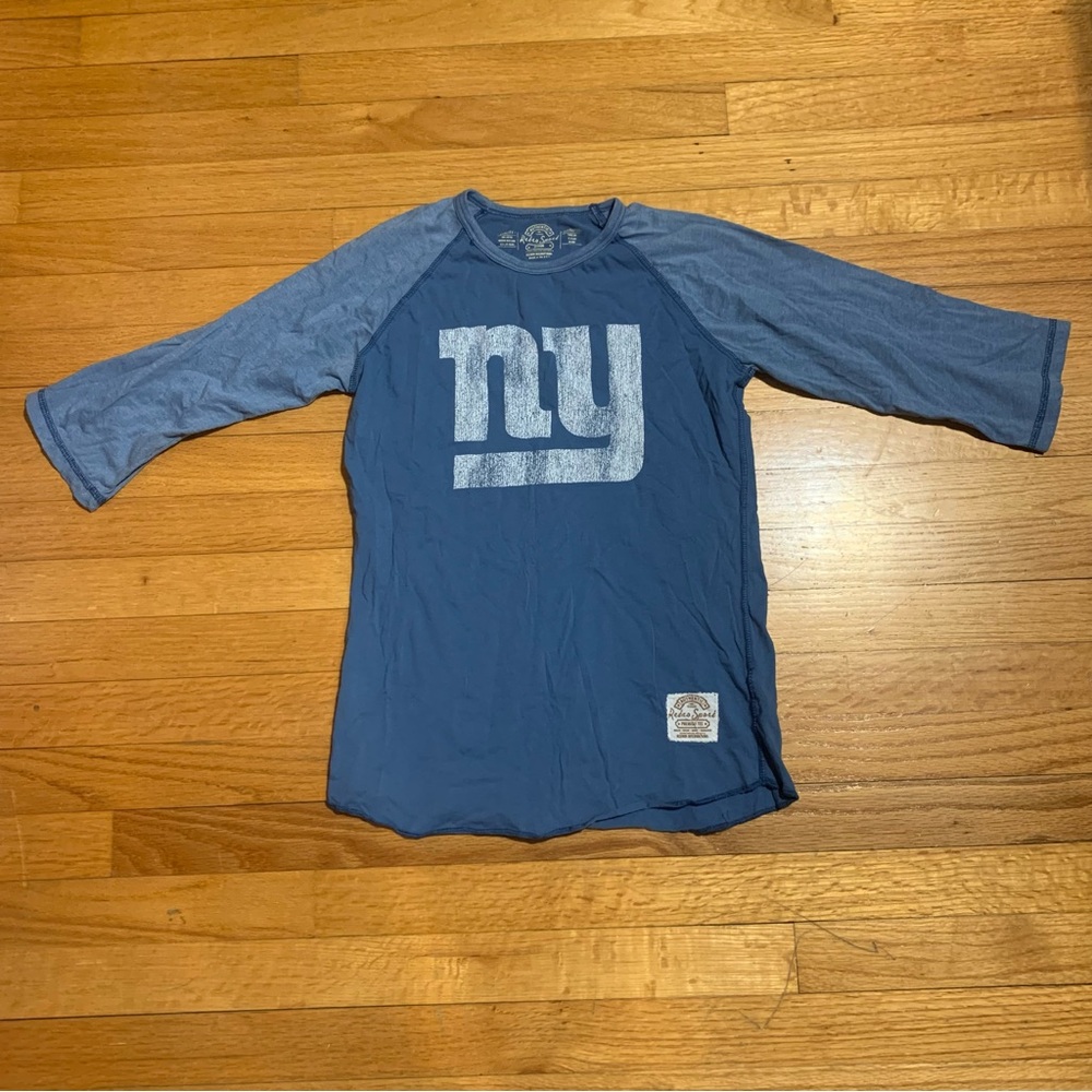 New York Giants NFL Retro Sport Authentic Premium Tee Women’s Blue Medium